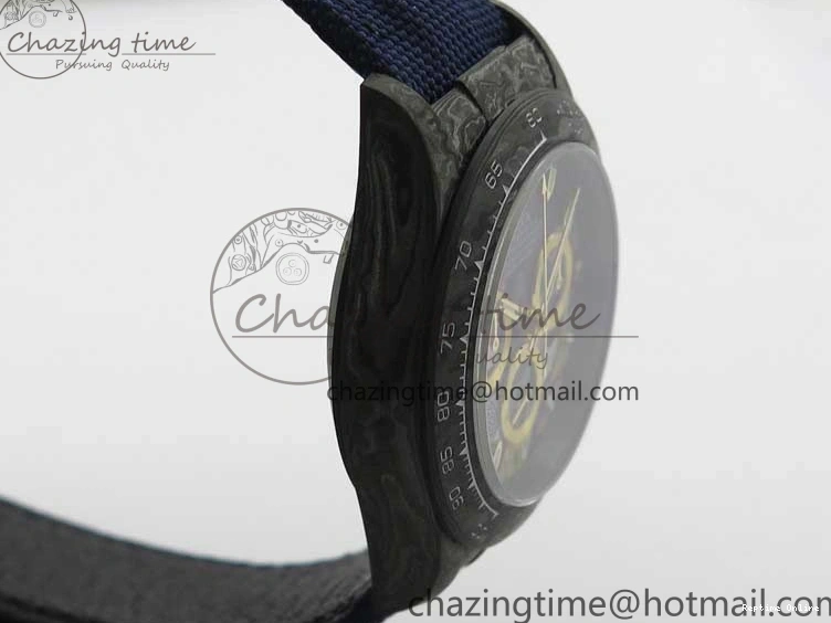 1222 Daytona DIW Carbon OMF Best Edition Blue Paint Dial on Deep Blue Nylon Strap A Tailored 2842